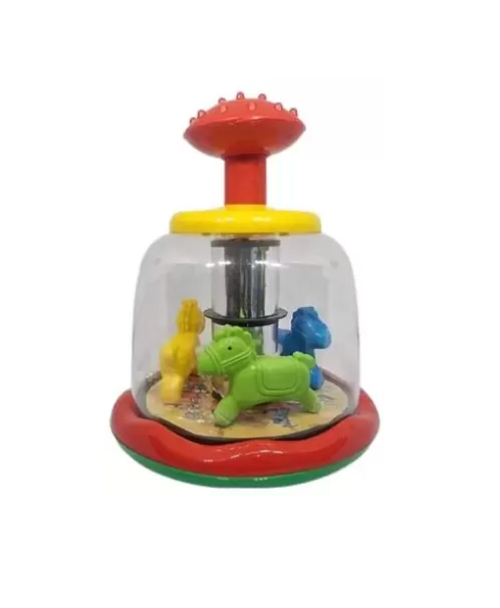 Plastic Push and Spin Toy || Spinner Push N Spin Toy
