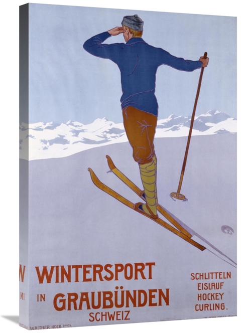 Global Gallery GCS-266685-30-142 30 in. Wintersport in Graubunden Art 