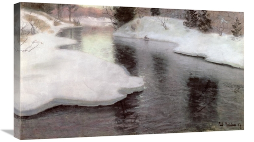 Global Gallery GCS-268578-30-142 30 in. Thawing Ice - The Lysaker Rive