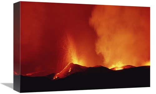 12 x 18 in. Volcanic Eruption with Lava Fountain & Splatter Cone, 