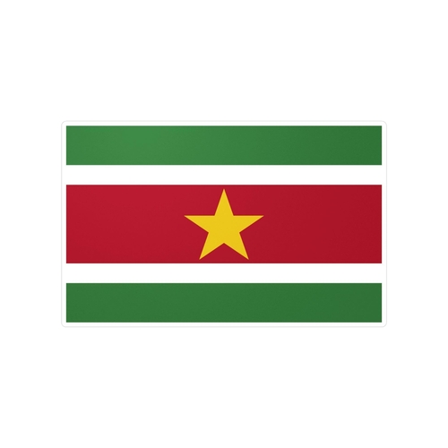 Autocollant Drapeau du Suriname en plusieurs tailles