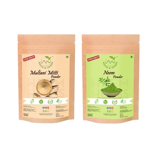 100% Natural Face pack (Neem MultaniMitti Powder, Pack of 2)