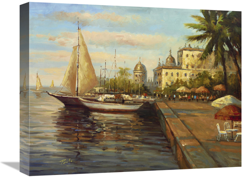 Global Gallery GCS-126679-1620-142 16 x 20 in. Santo Domingo Harbor Ar