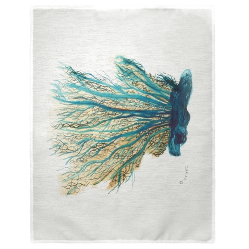 Betsy Drake PM703C 14 x 18 in. Blue Coral Place Mat - Set of 4