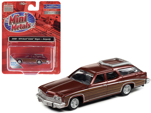 1974 Buick Estate Wagon Burgundy Metallic with Woodgrain Sides 1/87