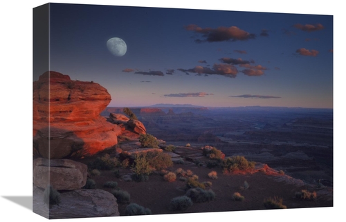 Global Gallery GCS-396719-1216-142 12 x 16 in. Moon Over Canyonlands N