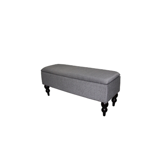 Ore International HB4612 17.75 in. Grey Storage Bench