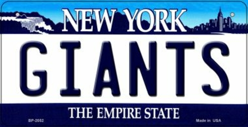 Smart Blonde BP-2052 3 x 6 in. Giants New York Novelty Metal Bicycle P