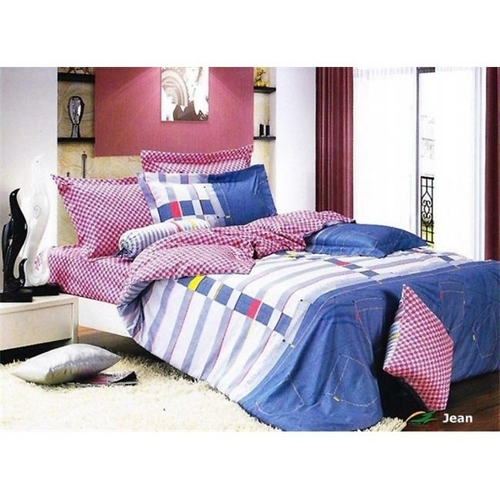 Le Vele - Jean  Twin Size 4 Pieces Duvet Cover Set Bedding 100% Cotton
