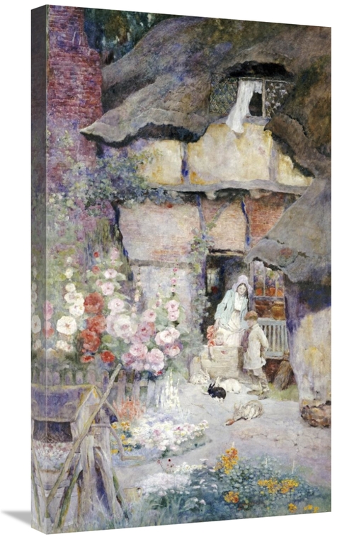 Global Gallery GCS-267583-30-142 30 in. A Mother & Children Feeding Ra