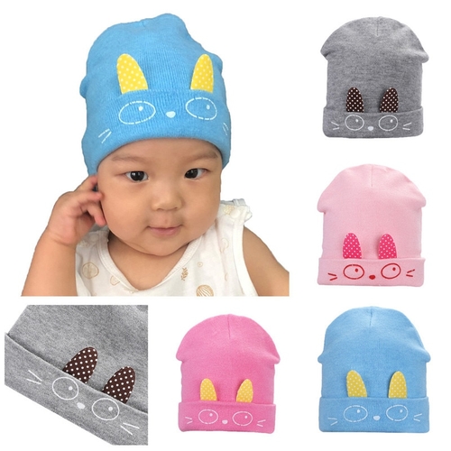 Warm Baby Hat Crochet Comfortable Cotton Knit Hats