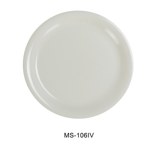 Yanco MS-106IV Mile Stone Narrow Rim Round Plate