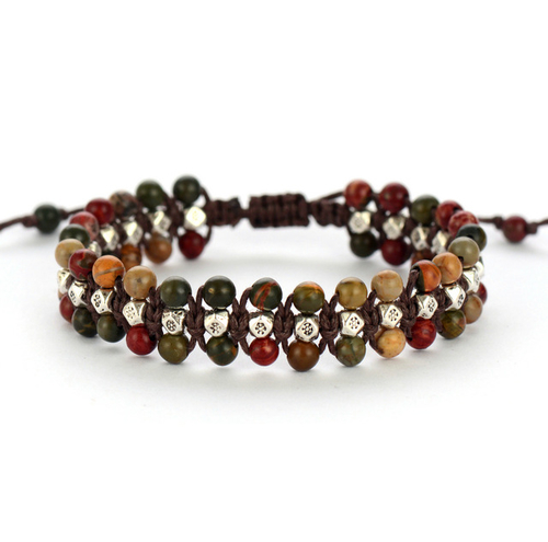 Friendship Bracelets Boho Beaded Natural Picasso