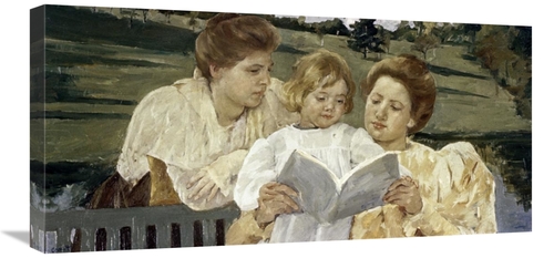 Global Gallery GCS-276991-30-142 30 in. Family Group Reading Art Print