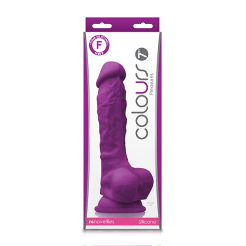 Colours Pleasures 7 in. Dildo Purple