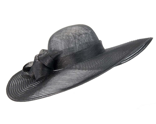 Black wide brim fashion hat