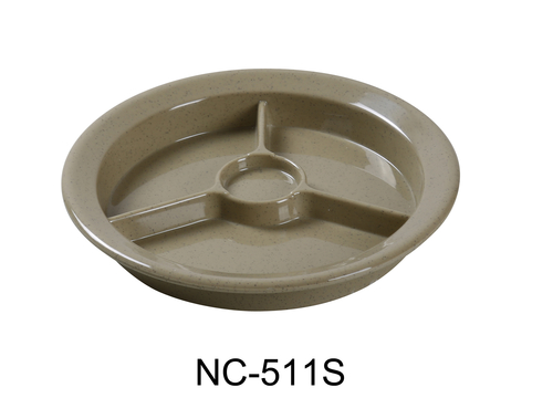 Yanco NC-511S Compartment Collection 3-Compartment Plate with Cup