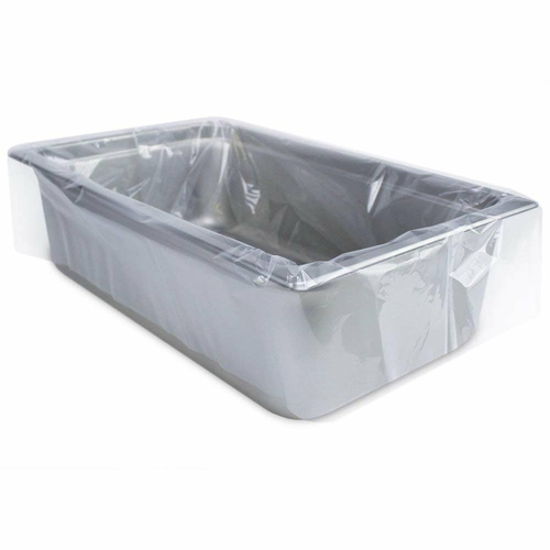 Pack of 500 Steam Table Pan Liners with Twist Tie 18 x 14 for 1/3 Pan.