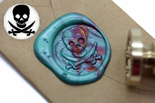 Skull & Sword Wax Seal Stamp , Sealing wax stamp, wax stamp