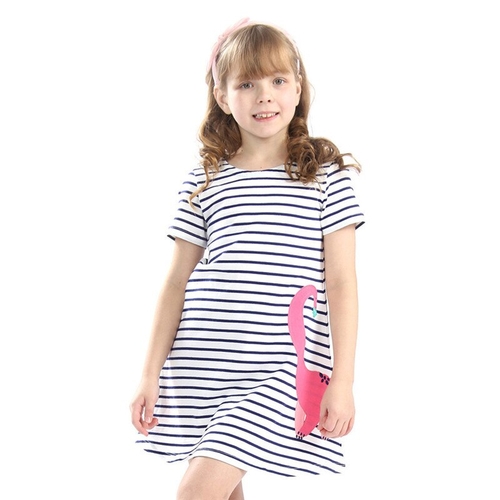 Toddler Kids Baby Girls Dress Cartoon Dinosaur