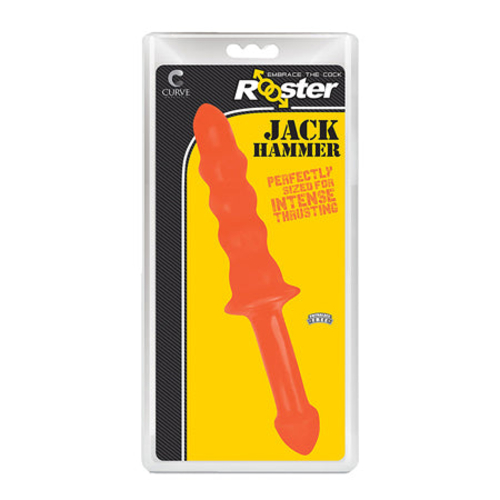 Curve Toys Rooster Jackhammer 10.5 in. Rippled Dildo with Insertable