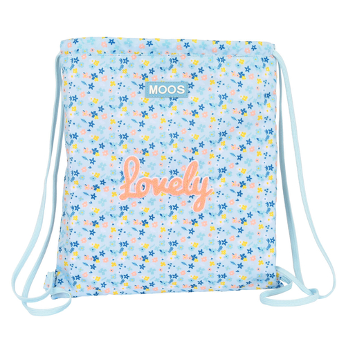 Backpack with Strings Moos Lovely Light Blue (35 x 40 x 1 cm)