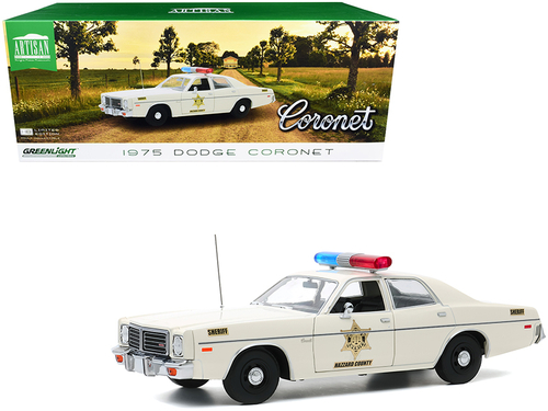 1975 Dodge Coronet Cream \Hazzard County Sheriff\" 1/18 Diecast Model
