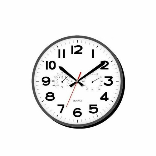 Wall Clock Timemark Black 30 x 30 cm