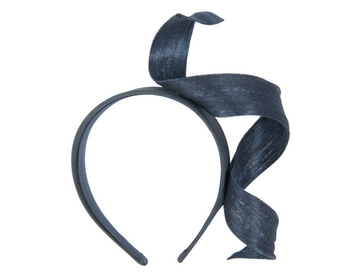 Navy twist fascinator headband