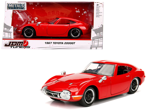 1967 Toyota 2000GT Coupe Red \JDM Tuners\" 1/24 Diecast Model Car by