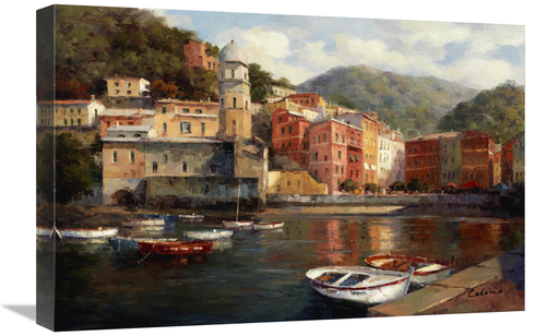 Global Gallery GCS-132534-1624-142 16 x 24 in. Serenity At Harbor Art 