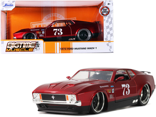 1973 Ford Mustang Mach 1 #73 Red \Bigtime Muscle\" 1/24 Diecast Model