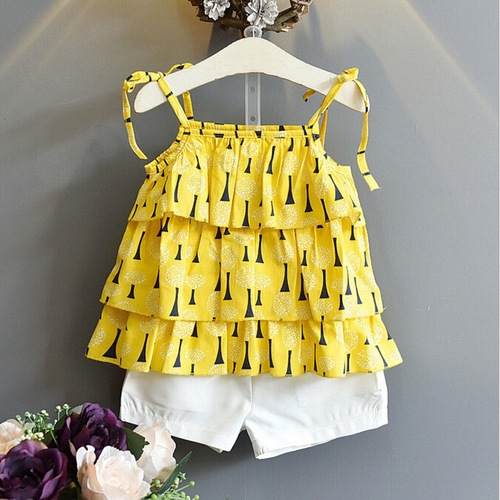 2Pcs Summer vetement enfant fille Toddler