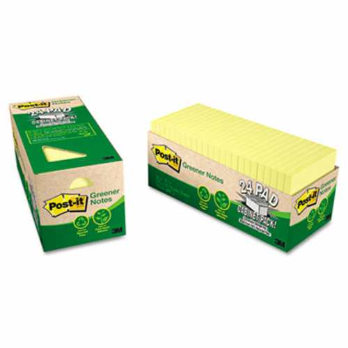 Sticky note Greener Notes 654R-24CP-CY Recycled Notes- 3 x 3- Canary Y