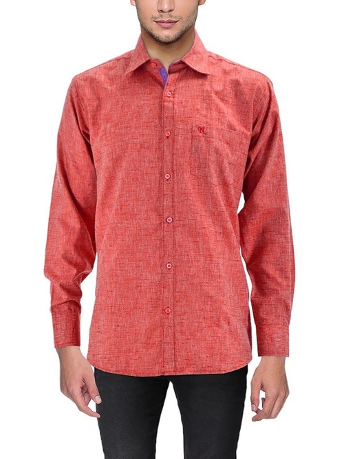 Mens Plain Shirty With Smokey Pattern