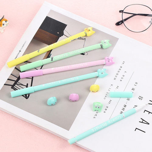 4 Pcs/lot Kawaii Jelly colors kitten Gel Pen