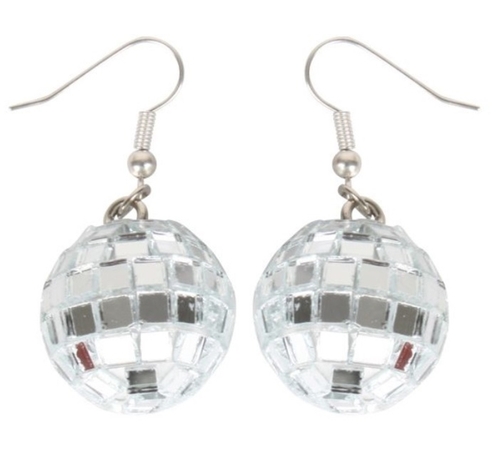 Blinkee A1330 Groovy Disco Mirror Ball Earrings
