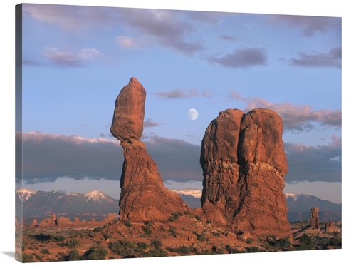 Global Gallery GCS-396339-3040-142 30 x 40 in. Moon Over Balanced Rock