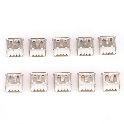 10 Pcs USB Female Type A 4 Pin DIP Right Angle