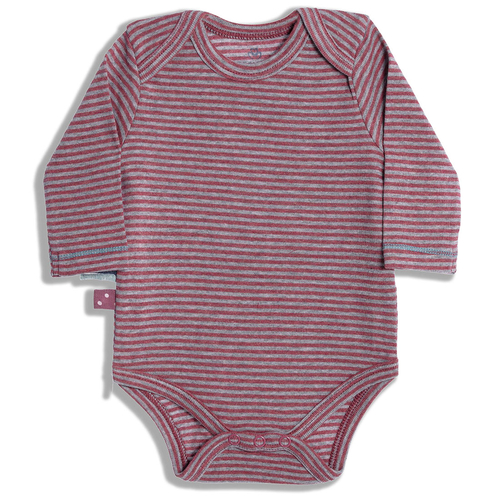 OrganicEra Organic Long Slevee Baby Bodysuit, Striped