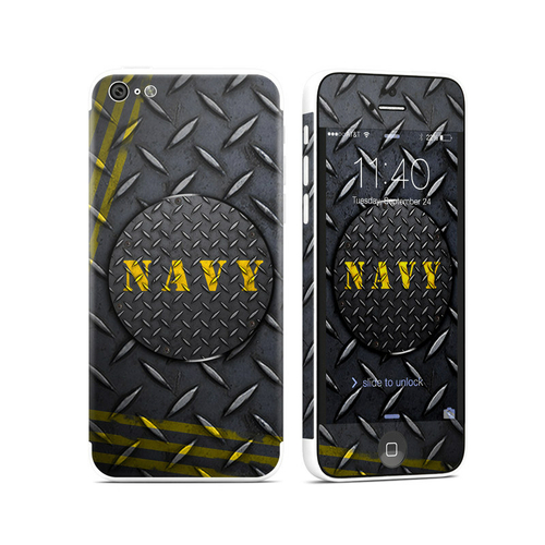 DecalGirl AIP5C-NAVY-DPLATE Apple iPhone 5C Skin - Navy Diamond Plate
