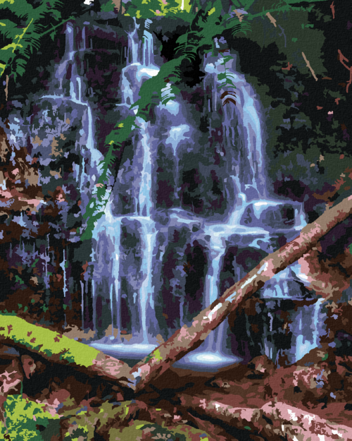 Paint by Numbers - WATERFALL, HAWAII (TED DAVIS)