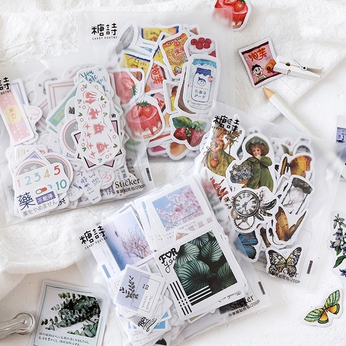 200PCS/ PACK Cute Travel Plants Sticker