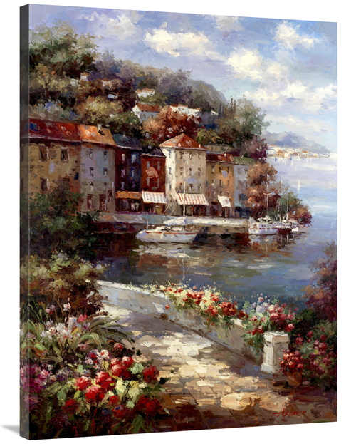 Global Gallery GCS-132412-3040-142 30 x 40 in. Montecarlo Harbor Art P