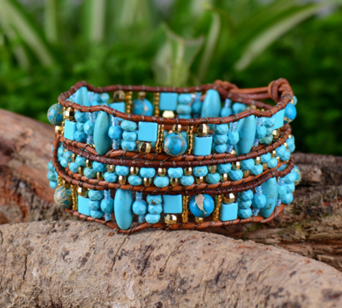 Boho Bracelet Quality Random Shape Stone Seed