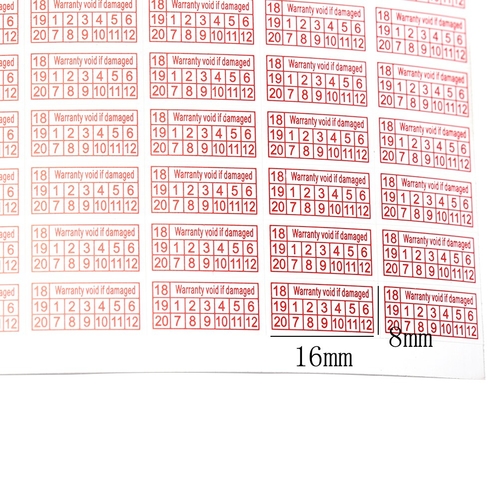 200 Pcs Warranty Void If Removed Sticker 2020