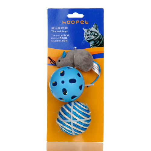 Funny Cat Toys Mouse Bell Sisal Ball Pet