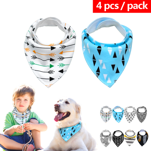 4pcs/lot Dog Bandana Puppy Cat Bandanas Collar Tie