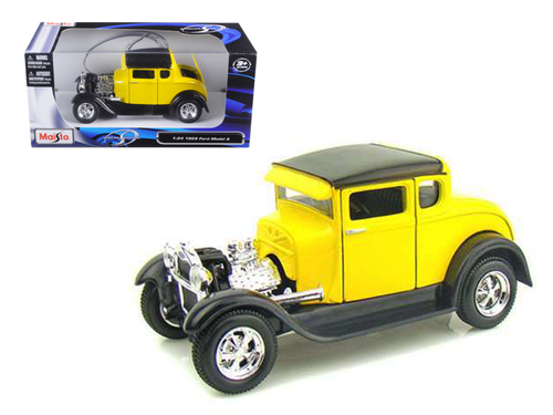 1929 Ford Model A Yellow 1/24 Diecast Model Car by Maisto