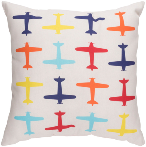 Surya LIL093-1818 Planes 18 x 18 x 4 in. Throw Pillow - Medium